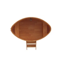 Купель овальная из сращенных ламелей лиственницы 1,02х1,68 Купель овальная из сращенных ламелей лиственницы 1,02х1,68