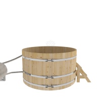 Фурако из кедра D=1.8 с наружной печкой. Фурако из кедра D=1.8 с наружной печкой.